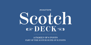 Beispiel einer Scotch Deck Condensed Light-Schriftart